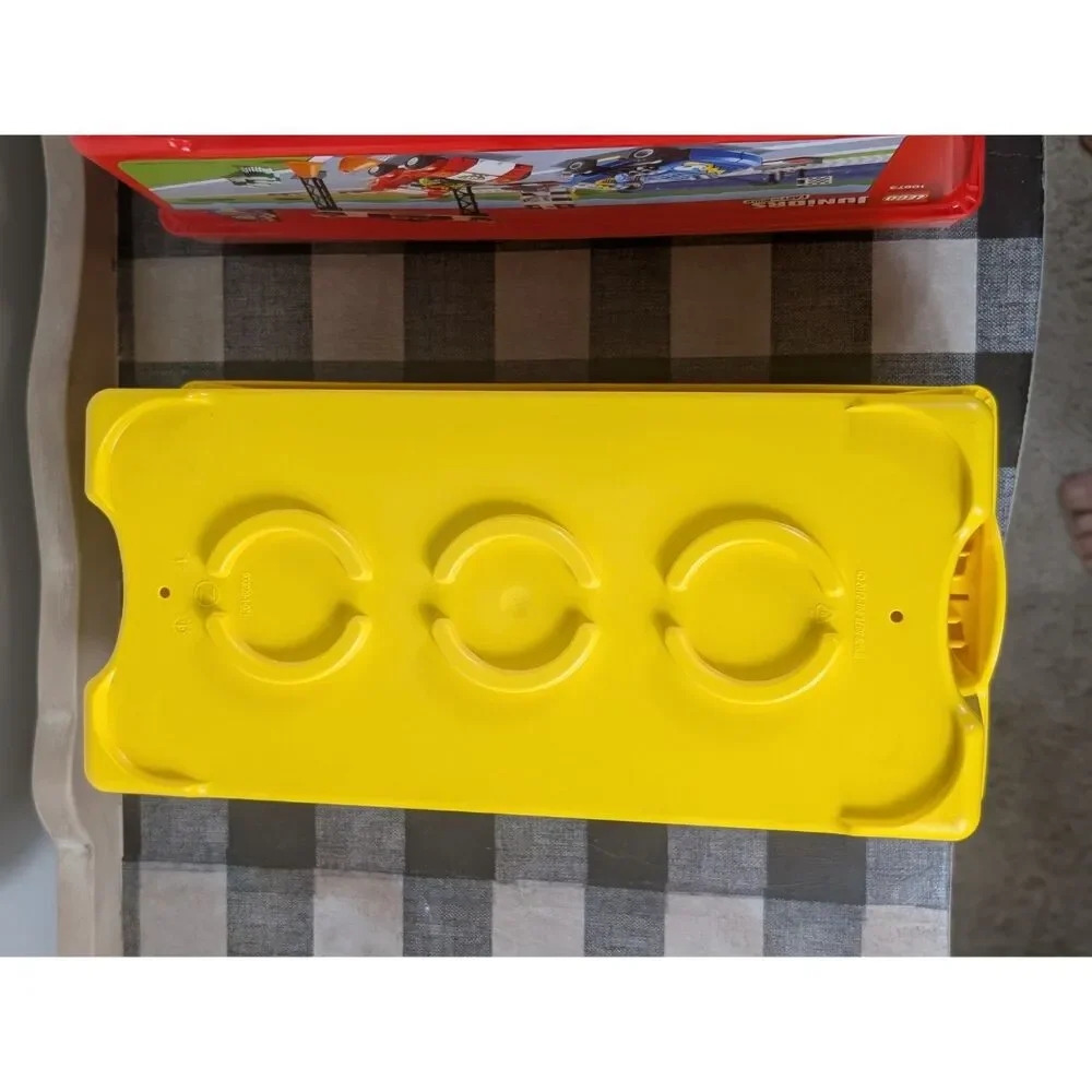 Y2K Lego Storage Containers Red/Yellow 14x6x6 Bundle of 2